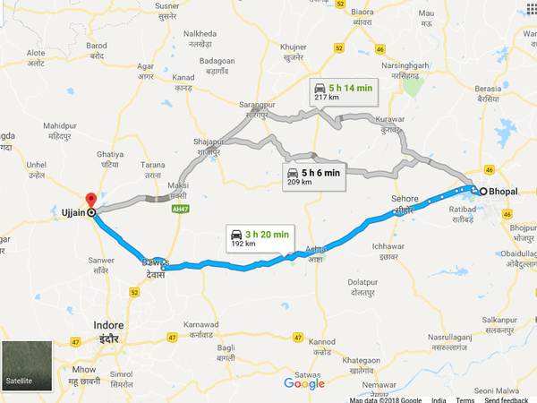 bhopal to ujjain